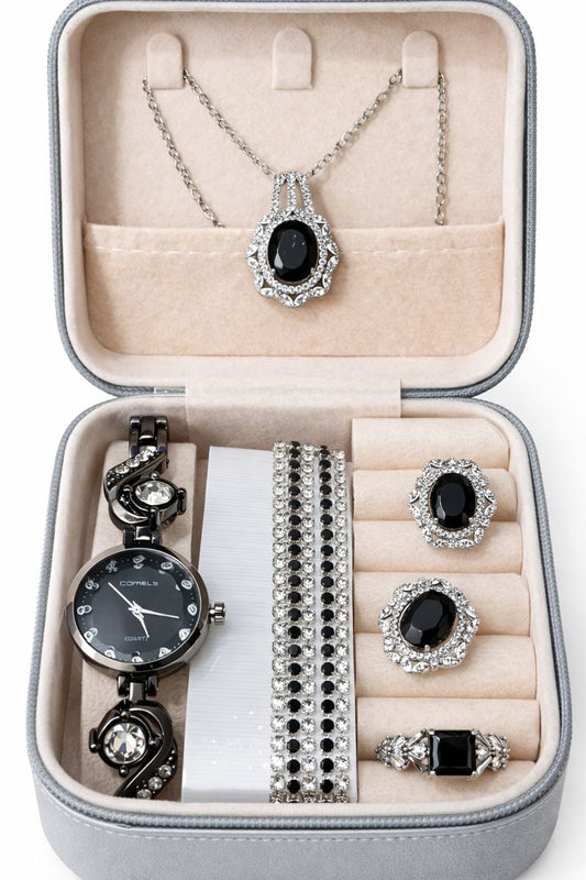 Luxury Black(B1) Crystal Jewelry Gift Set for Women